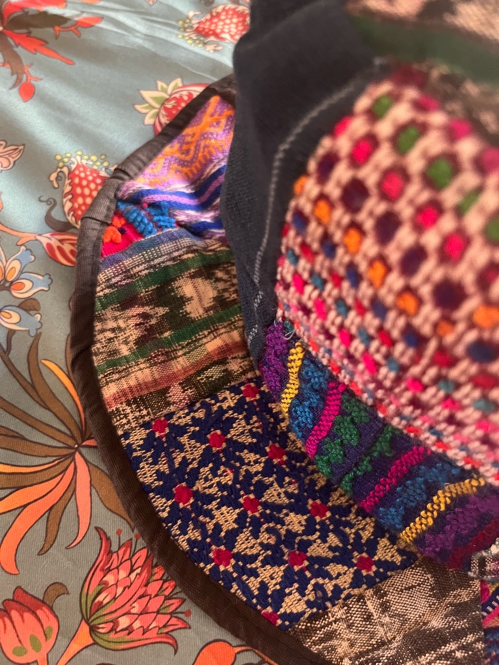 Patchwork Boho Bucket Hat - Multicolor - Picture 4 of 5